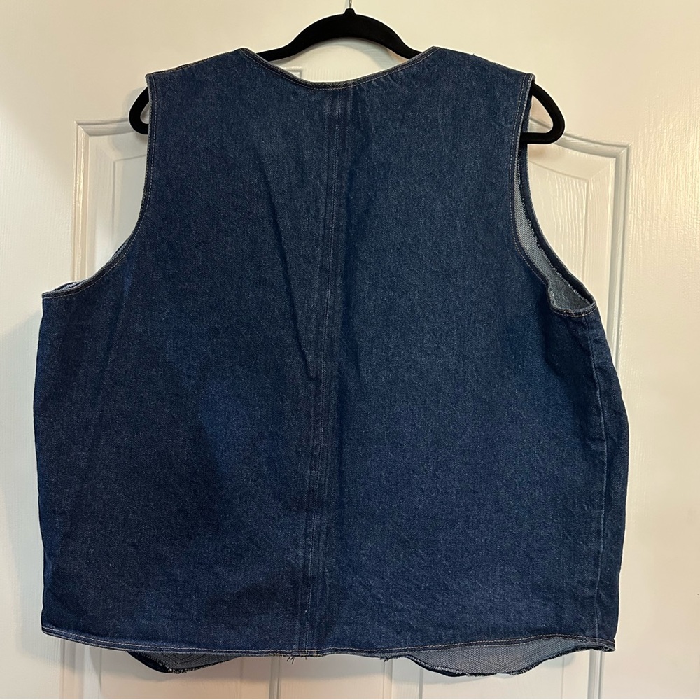 Denim Button-Up Vest - Picture 2 of 3